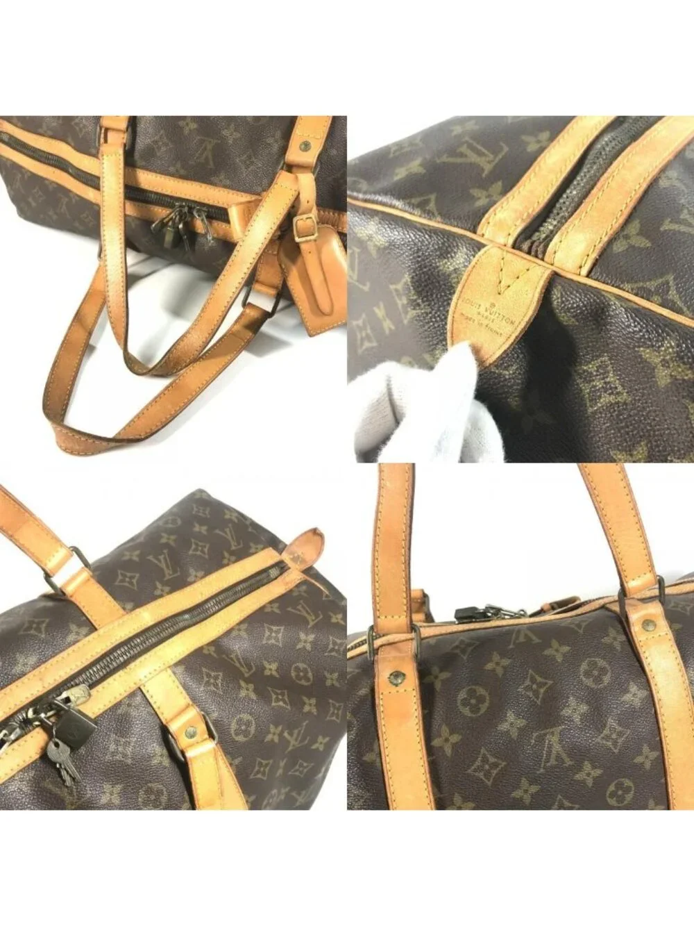 Louis Vuitton Boston Bag Sac 55 Monogram Canvas Brown